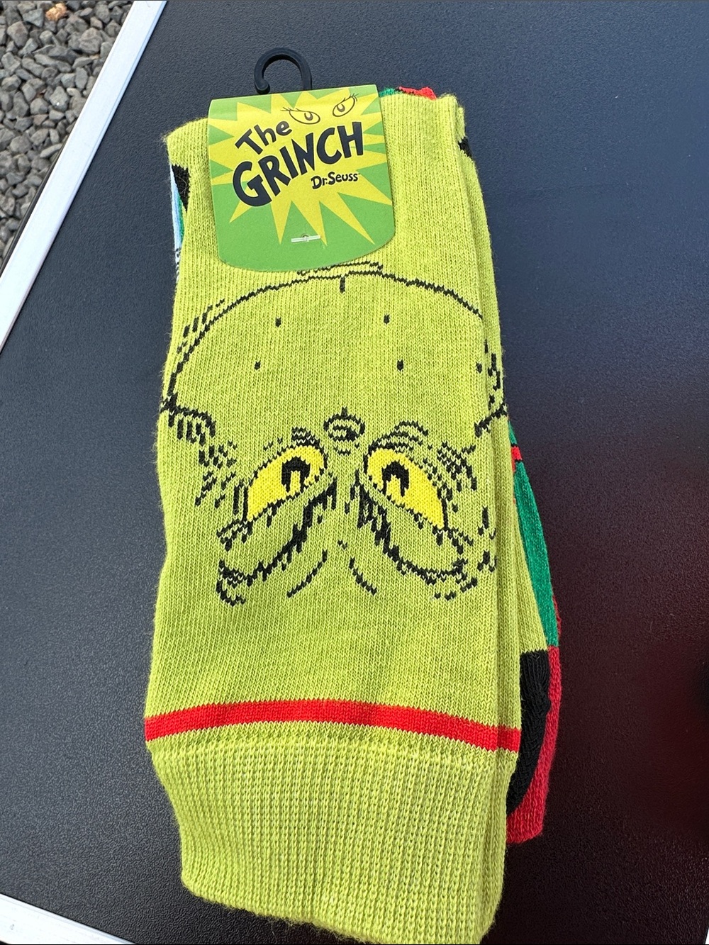 The Grinch Novelty Crew Socks - Bright Yellow-Green